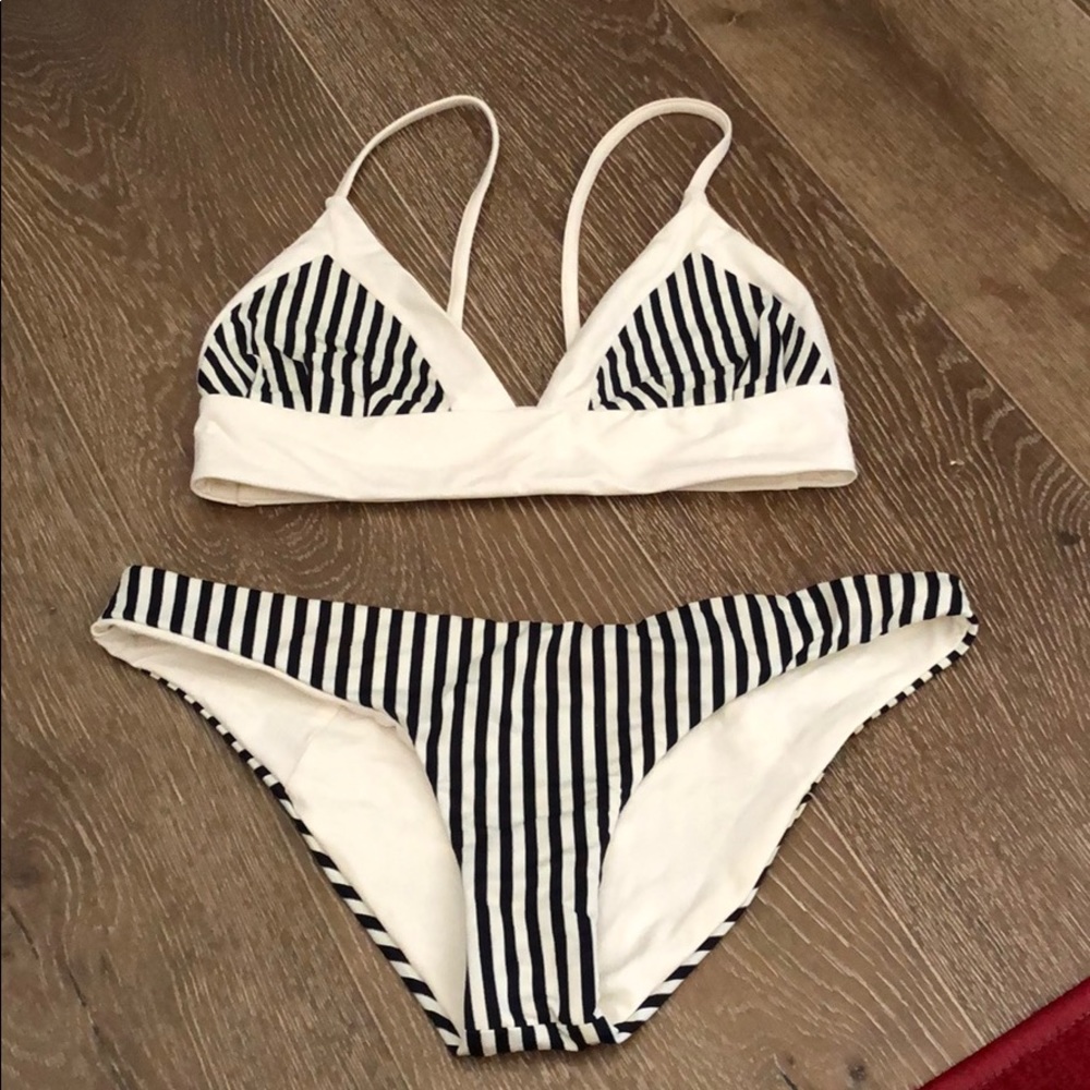 Boys + arrows striped bikini